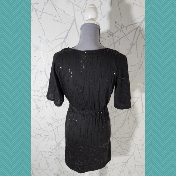 Staring at Stars Black Sequined Jersey Knit Dress - Picture 5 of 7
